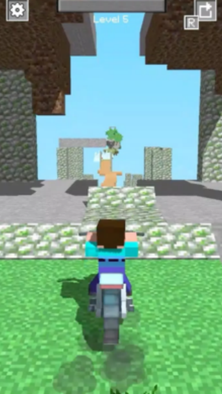 疯狂摩托方块竞速手游高清大图